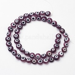 Ручной сглаза бусины бисер нитей LAMP-J081-06-8x4mm