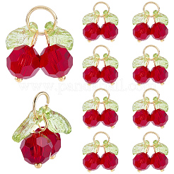 60 шт. подвески из вишневого акрила и стекла&nbsp;PALLOY-WH00017