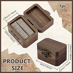 Прямоугольные деревянные коробки для показа чемпионских колец&nbsp;CON-WH0089-120
