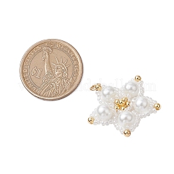 Pendenti a forma di stella con perline di vetro&nbsp;PALLOY-MZ00524-02
