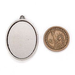 Oval-Tablettanhänger aus tibetanischem Anhänger mit Cabochon&nbsp;LS-TIBEP-A19948-AS-LF