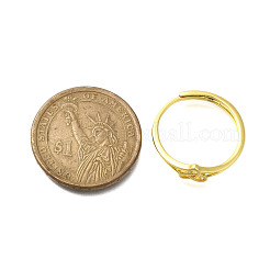 Латунные регулируемые кольца для женщин&nbsp;RJEW-R005-05G