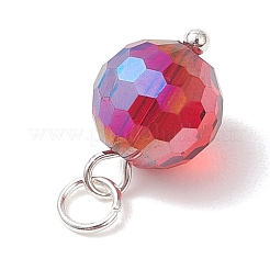 Подвески из прозрачного стекла с цветным покрытием AB&nbsp;PALLOY-JF04972-02