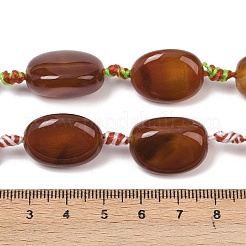 Натуральный красный агат бисер нитей G-C258-07