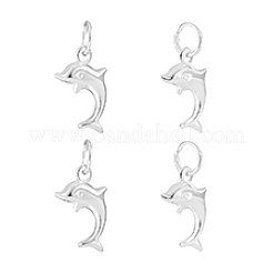 4 pièce 925 breloques dauphin en argent sterling&nbsp;STER-PH0002-30