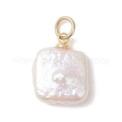 Барочный натуральный нуклеированный жемчуг кеши квадратные подвески&nbsp;PALLOY-JF04967