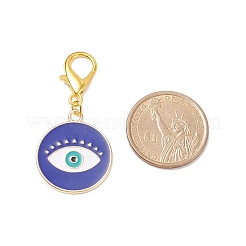 Сплав эмаль кулон украшения сглаза HJEW-JM00723