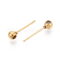 Boucles d'oreilles à tige en acier inoxydable 304&nbsp;STAS-F329-01A-G