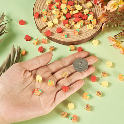 100 Stück Herbstmotiv handgemachte Polymer Clay Verbinder Charms&nbsp;PALLOY-TAC0251