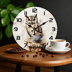 Orologio da parete in mdf stampato&nbsp;HJEW-WH0058-115