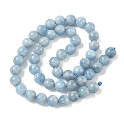Природные Аквамарин бисер нитей G-D327-C03-8mm-01