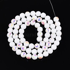 Гальванические непрозрачные стеклянные бусины&nbsp;EGLA-N024-01A-A01