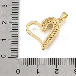 Pendenti in ottone con micro pavé di zirconi trasparenti per San Valentino&nbsp;KK-C263-29B-G