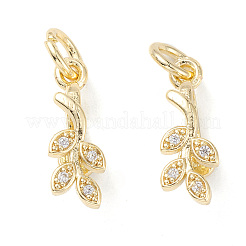 Стеллажное покрытие латунь проложить кубический цирконий форма листа ледоруб щепотка поручни KK-G464-07LG