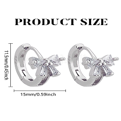 1 пара серег-колец из латуни с кристаллами и стразами&nbsp;EJEW-LP0009-16P