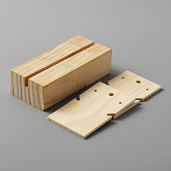 Прямоугольные деревянные подставки для сережек EDIS-WH0035-04B