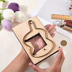 Прямоугольная деревянная и углеродистая стальная сумка для ключей кожаная вырубная форма&nbsp;DIY-WH20055-016C