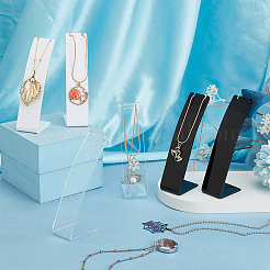 6 шт. 3 стиля акриловые наклонные подставки для ожерелий NDIS-FG0001-05
