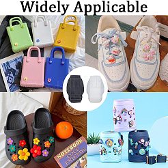 100 шт. 2-х цветные пластиковые пряжки для шнурков&nbsp;FIND-CP0001-94