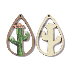 Напечатаны деревянные большие кулоны ENAM-D045-06F-02