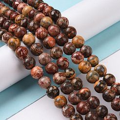 Натуральная кожа леопарда из яшмы G-S182-8mm