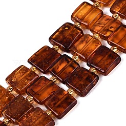 Rangs de perles d'ambre sanglant naturel&nbsp;G-N371-15A-01
