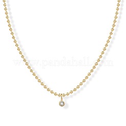 Простые стильные латунные прозрачные кубические циркониевые подвески ожерелья для женщин&nbsp;FS-WG90FF0-03