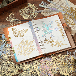 5 пакет 5 стильных водонепроницаемых наклеек для горячего тиснения с рисунком животных DIY-GL0006-01