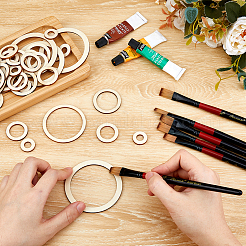 60 шт. 6 стиля деревянных кабошонов&nbsp;WOOD-FH0002-26