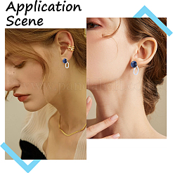 20 шт. 2 стиля фурнитуры для сережек-клипс из нержавеющей стали 304 и пластика STAS-SC0006-82