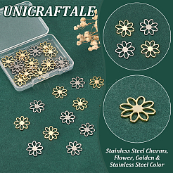 30 шт. 2-х цветные подвески из нержавеющей стали 304&nbsp;FIND-UN0016-31