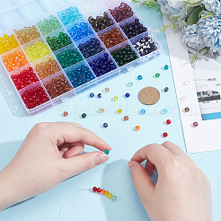 1680шт 24 цвета стеклянные бусины&nbsp;EGLA-PH0001-92