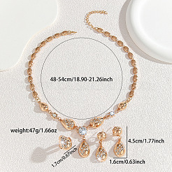 Ожерелья из сплава со стразами в форме капли FS-WG09A79-01