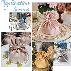 Бархатные сумки для бижутерии с кулиской и пластиковой имитацией жемчуга TP-NB0001-21