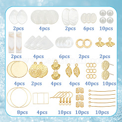 Наборы для самостоятельного изготовления подвесных сережек из ракушек и сплавов&nbsp;DIY-SC0026-53