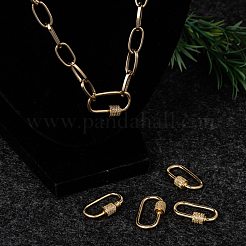 Латунь микропаве прозрачный кубический цирконий винт карабин брелоки ZIRC-T010-10