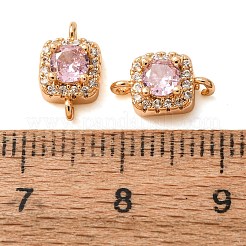 Messing Pavé-Anhänger mit rosa Zirkonia&nbsp;CU-CBAEC99-14G
