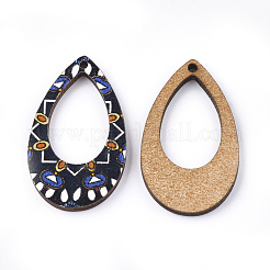 Pendentifs en tilleul imprimé&nbsp;WOOD-S045-001A