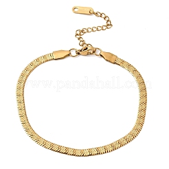 Bracciali a catena a serpente in acciaio inossidabile 304 per donna&nbsp;BJEW-P395-02G-05