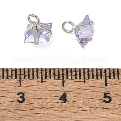 Charms in ottone zirconi a pavé di ottone&nbsp;CU-CBABEB3-05P-04