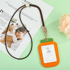 Porte-badge d'identité en cuir PU&nbsp;DIY-SZ0010-62A