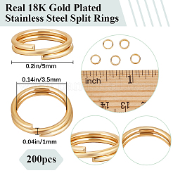 200 шт. разъемные кольца из нержавеющей стали 304 STAS-BBC0006-18A
