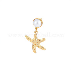 Pendientes colgantes de perlas de plástico y acero inoxidable 304&nbsp;WG9A652-01