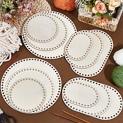 12 шт. 6-х стилевое деревянное дно корзины DIY-NB0014-09