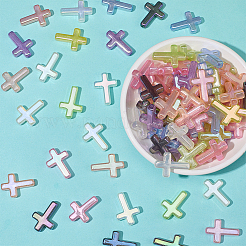 100 шт. гальванизированных флуоресцентных акриловых бусин&nbsp;RESI-SP0001-57