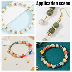 200 шт. плоские круглые латунные бусины-разделители&nbsp;KK-GO0001-74