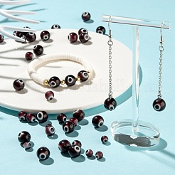 3 нить 3 стилей ручной работы сглаз лэмпворк круглые бусы LAMP-LS0001-12C