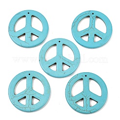 Большие подвески из синтетического Говлита&nbsp;TURQ-GP204-1