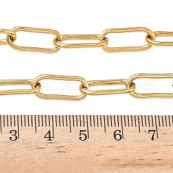 304 нержавеющая сталь цепочки-скрепки ожерелья&nbsp;NJEW-Z102-02G