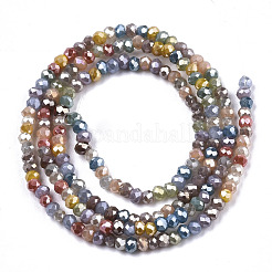 Chapelets de perles en verre électroplaqué&nbsp;X-EGLA-S192-001B-A02